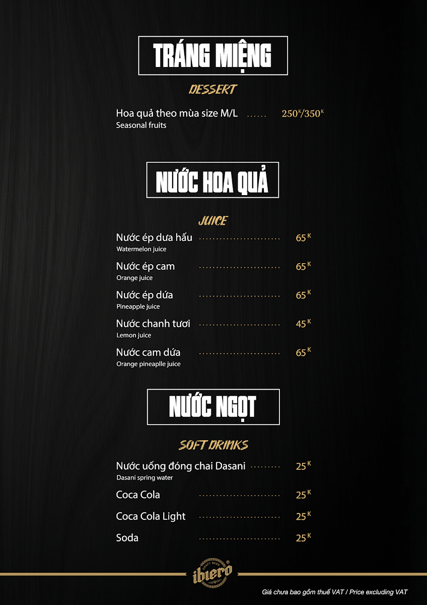 Menu Ibiero Beer Club - Times City-1