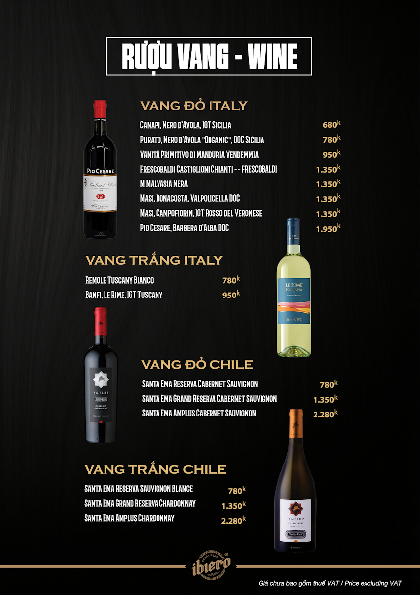 Menu Ibiero Beer Club - Times City-7